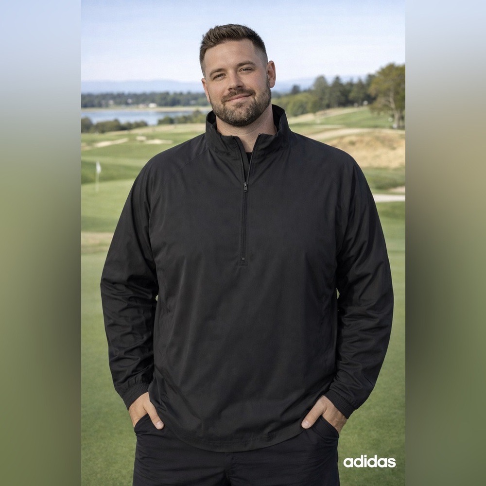 Adidas Men's Classic Black Windbreaker